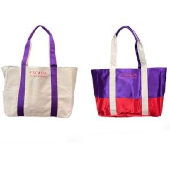 Escada Purple and Red Tote Bag Set - Picture 8 of 8